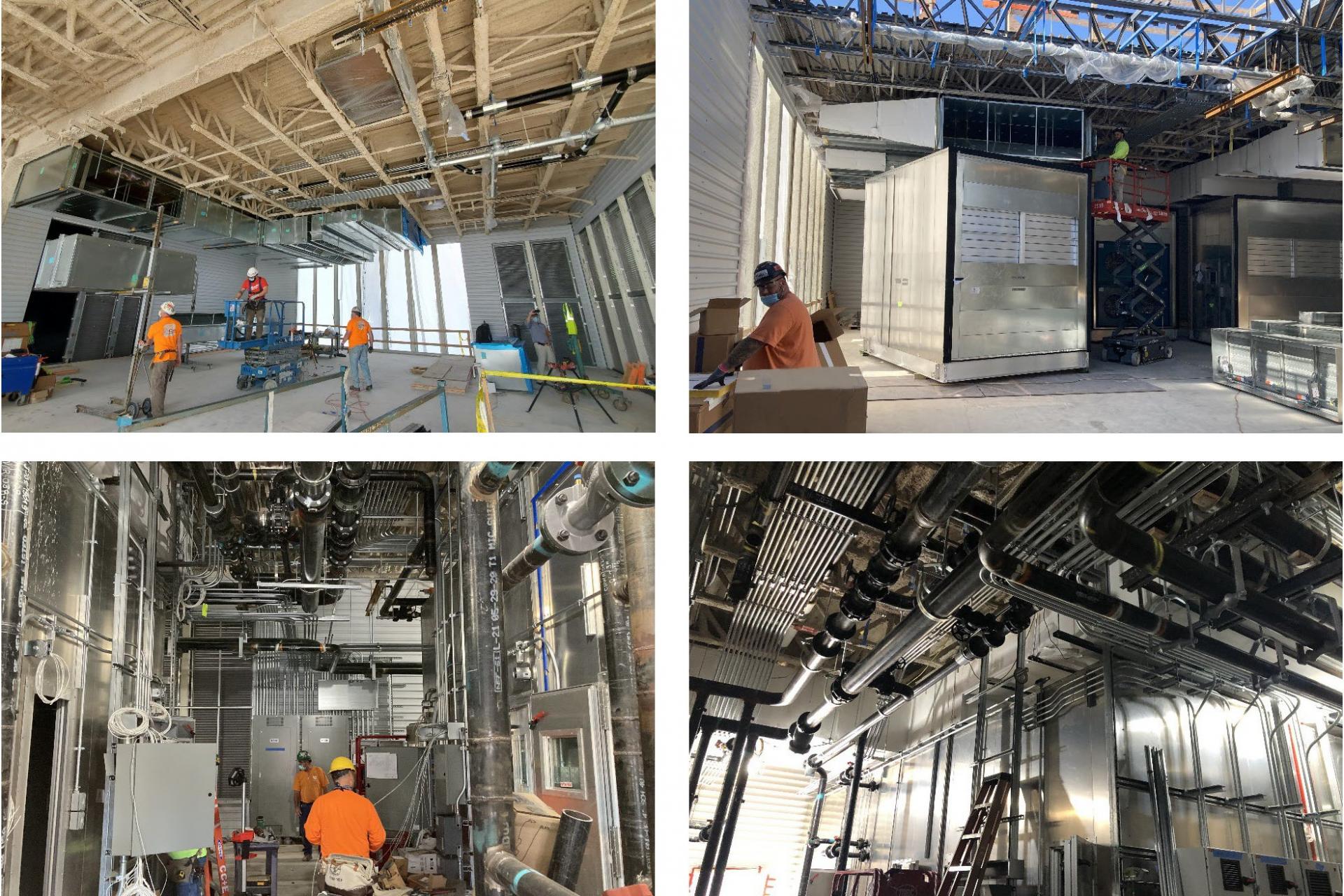 Mechanical and electrical equipment installation underway